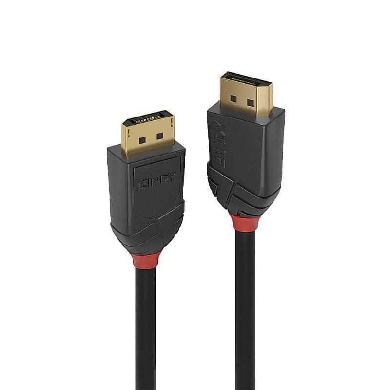 Cablu Lindy DisplayPort 2.1 54G, lungime 1m, Supported Bandwidth: 54Gbps, rezolutie maxima 16360 x 8640 (16K) @ 60Hz, 4:4:4, 10-bit, negru