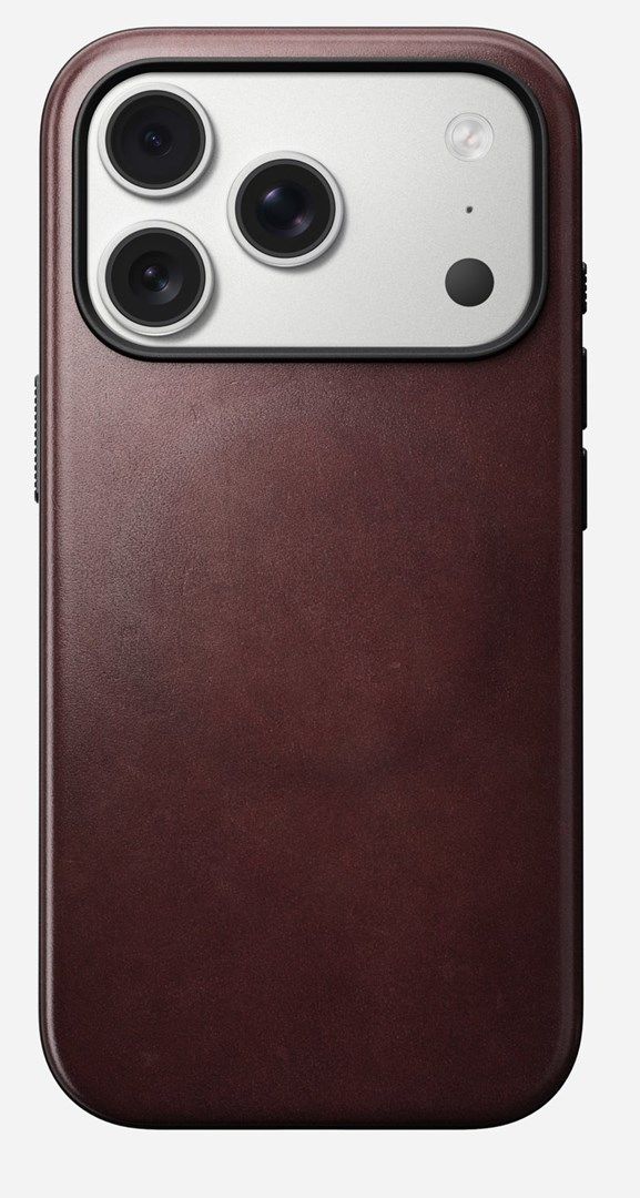 NOMAD Modern Leather Case - skórzane etui do iPhone 17 Pro kompatybilne z MagSafe  skóra Horween (burgundy) [go]