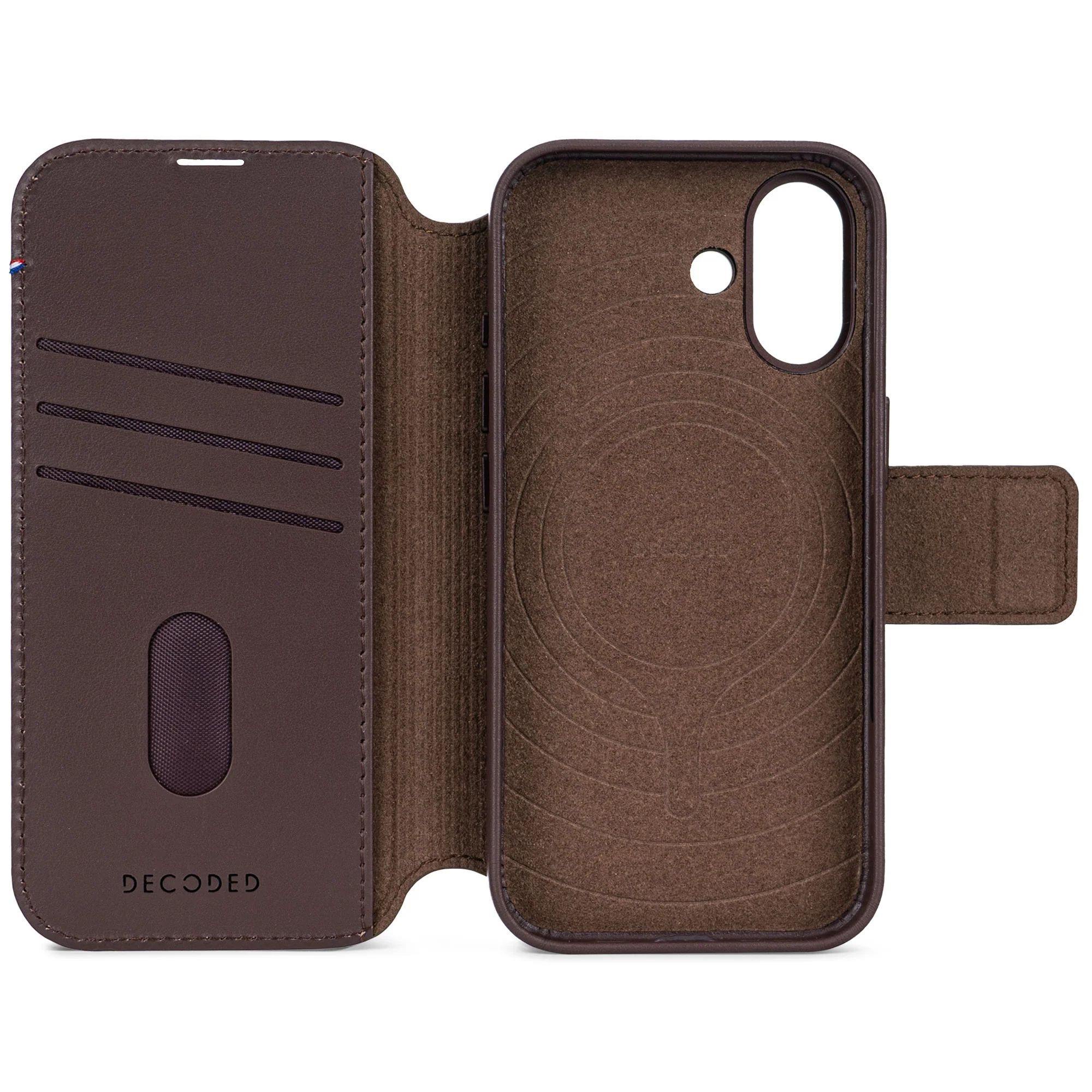 Decoded Leather Detachable Wallet - skórzana obudowa ochronna do iPhone 17 kompatybilna z MagSafe (chocolat brown)