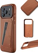 Mujjo Wallet Leather Case - etui skórzane do iPhone 17 Pro Max kompatybilne z MagSafe (tan)