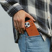 Mujjo Wallet Leather Case - etui skórzane do iPhone 17 Pro Max kompatybilne z MagSafe (tan)