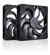 NOCTUA NF-A14x25 G2 PWM Sx2-PP chromax.black,140mm dual fan set