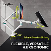Digitus DA-90472 sistem montare monitor/stand 88,9 cm (35 ) Birou Alb