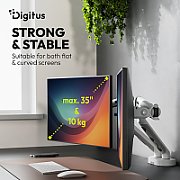 Digitus DA-90472 sistem montare monitor/stand 88,9 cm (35 ) Birou Alb