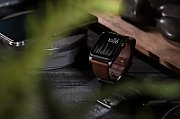 NOMAD Modern Band - skórzany pasek do Apple Watch 46mm/49mm  skóra Horween (rustic brown  black hardware)