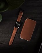 NOMAD Modern Band - skórzany pasek do Apple Watch 46mm/49mm  skóra Horween (rustic brown  black hardware)