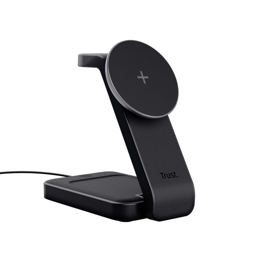 Suport Trust de incarcare magnetica wirelss  pentru  iPhone, Apple Watch si AirPods