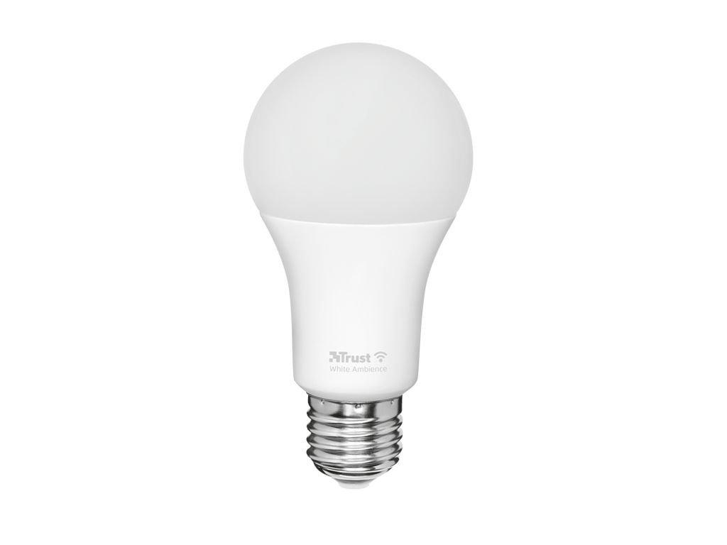 Pachet 2 becuri Trust  LED CCT  WiFi, E27 luminozitate 806 lm, clasa energetica A+