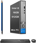 Desktop PC Lenovo ThinkCentre neo 50q Gen 5 Tiny (1L), Intel Core 5 210H (8 C / 12 T, 2.2 GHz - 4.8 GHz, 12 MB cache, 45 W), 16 GB DDR5, 512 GB SSD, Fara unitate optica, Intel Graphics Partajata, 90 W - adaptor extern, Fara sistem de operare