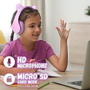 PowerLocus Casti pentru copii wireless Kids Cat Ears Purple/Pink