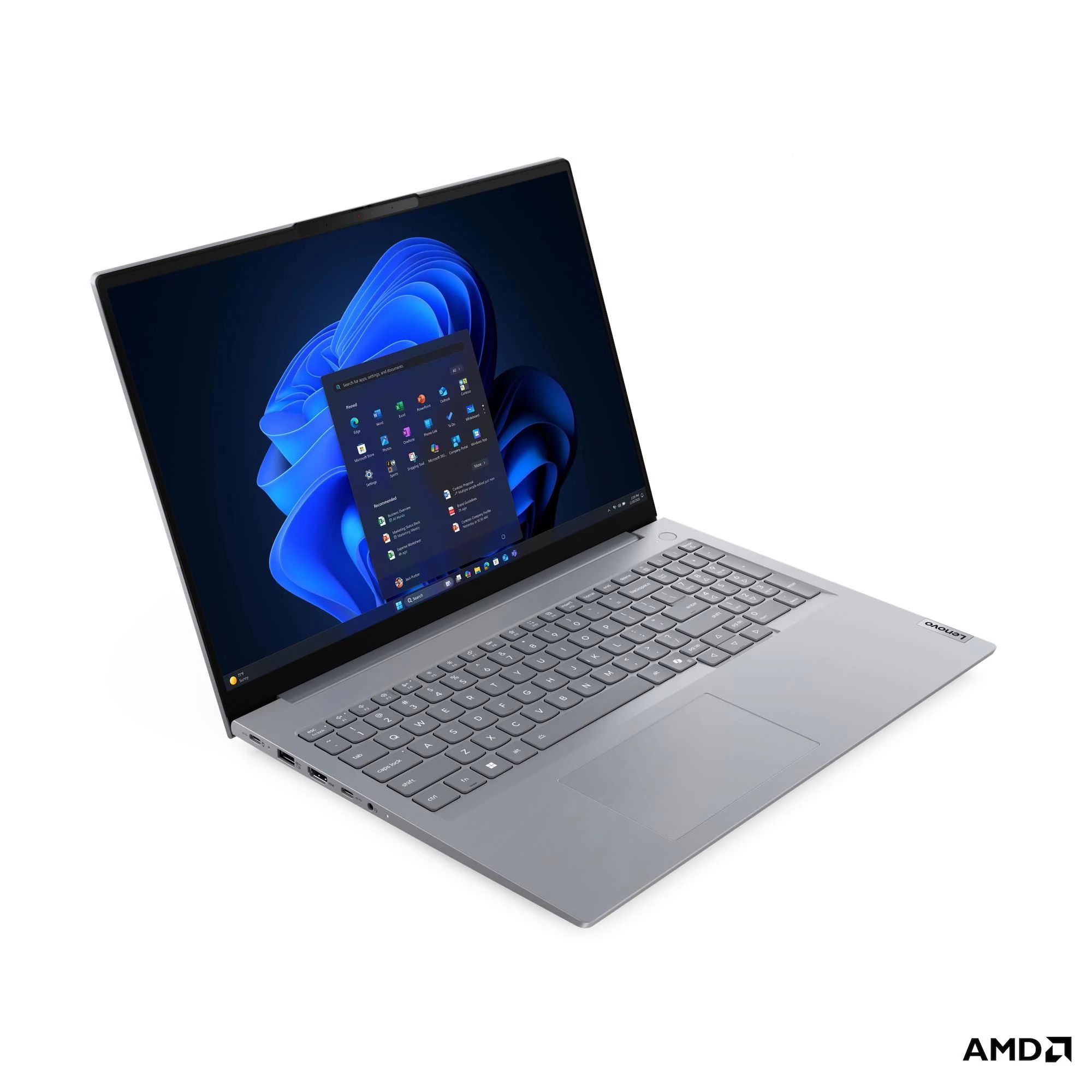 Laptop Lenovo ThinkBook 16 Gen 9 21UT0055CK, 16 inch 1920 x 1200, AMD Ryzen 7 250 (8 C / 16 T, 3.3 GHZ - 5.1 GHz, 16 MB cache, 28 W), 32 GB DDR5, 1 TB SSD, AMD Radeon Graphics, Windows 11 Home, Tastatura Czech / Slovak, Arctic Grey