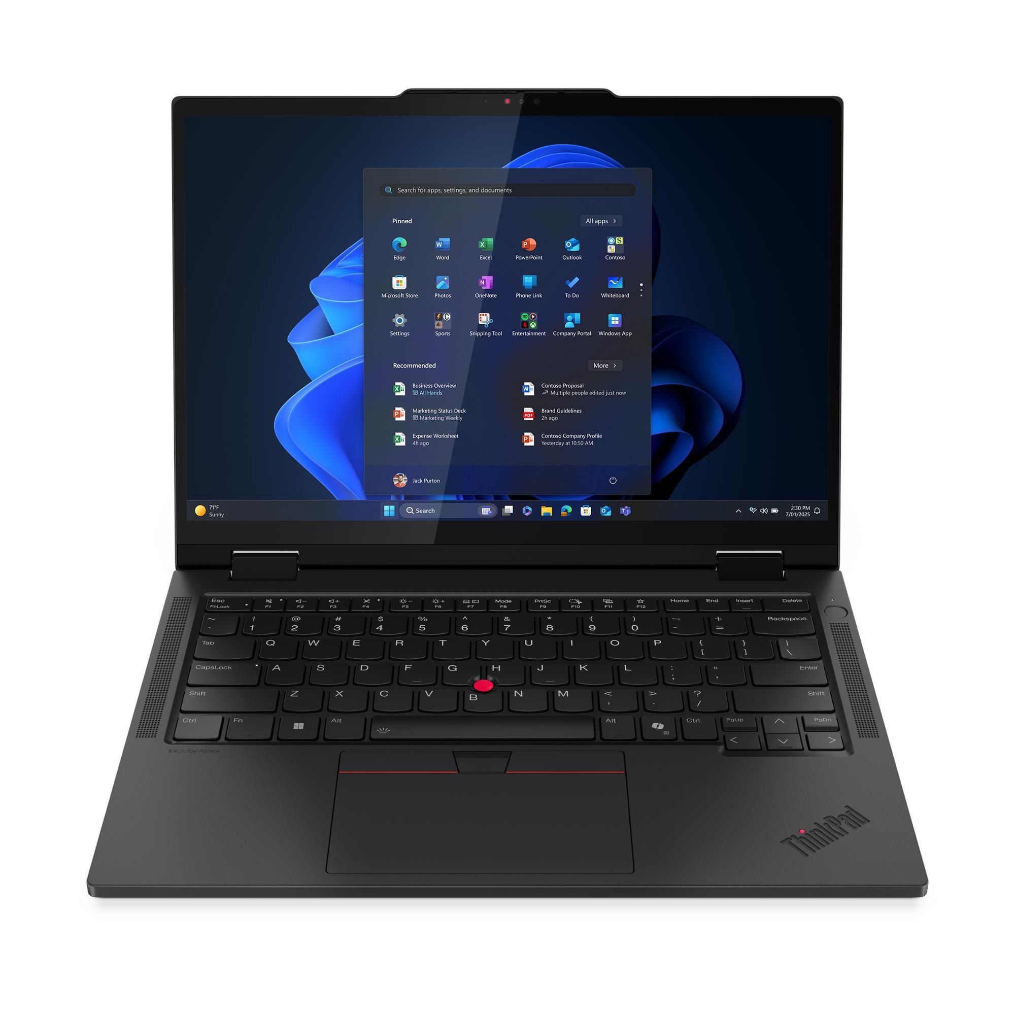 Laptop Lenovo ThinkPad T14s 2-in-1 Gen 1 21R3001RCK, 14 inch 1920 x 1200 Touchscreen, Intel Core ultra 7 255U (12 C / 14 T, 1.8 GHz - 4.8 GHz, 12 MB cache, 15 W), 32 GB LPDDR5X, 1 TB SSD, Intel Intel Graphics, Windows 11 Pro, Tastatura Czech / Slovak, Eclipse Black