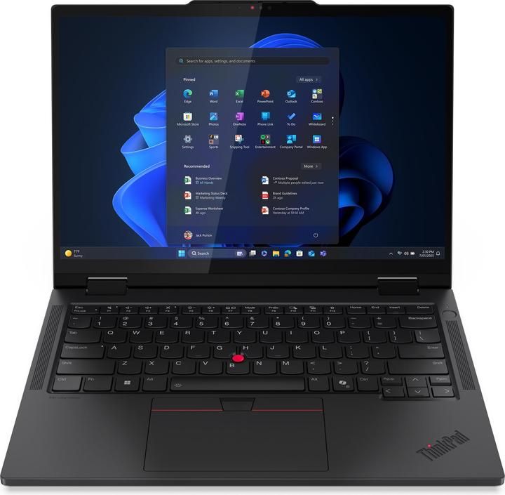 Laptop Lenovo ThinkPad T14s 2-in-1 Gen 1 21R3005LFR, 14 inch 1920 x 1200 Touchscreen, Intel Core Ultra 5 - 225U (N/A C / N/A T, N/A - N/A, N/A cache, N/A), 16 GB LPDDR5x, 512 GB SSD, Intel Graphics Intel Graphics, Windows 11 Pro, Tastatura US, Negru