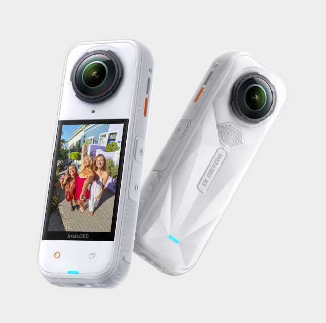 Insta360 X5. HD type: 8K Ultra HD, Maximum video resolution: 7680 x 3840 pixels, Maximum frame rate: 120 fps. Total megapixels: 72 MP, Optical sensor size: 25.4 / 1.28 mm (1 / 1.28 ), Maximum image resolution: 11904 x 5952 pixels. Field of view (FOV) angle: 360°,  Maximum focal length (35mm film