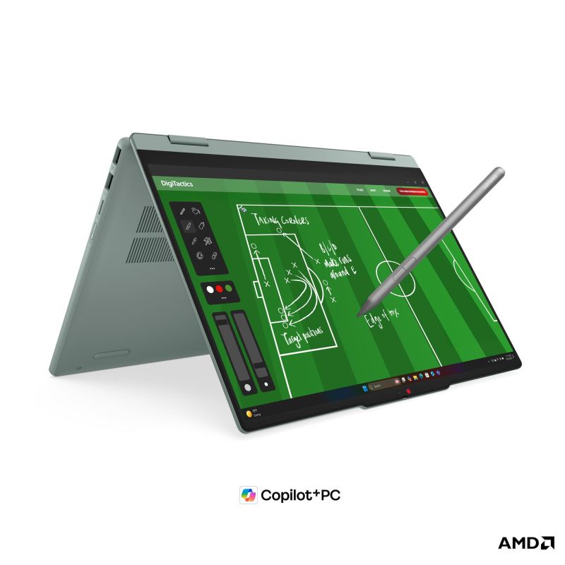 Laptop Lenovo IdeaPad 5 2-in-1 14AGP11 83UH003PRM, 14 inch 1920 x 1200 Touchscreen, AMD Ryzen AI 7 445 (6 C / 12 T, 2.0 GHz - 4.6 GHz, 14 MB cache, N/A), 16 GB DDR5, 1 TB SSD, AMD AMD Radeon 840M, Free DOS, Tastatura English, Breeze Moss