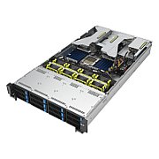 Server ASUS RS521A-E12-RS12U, Rack 2U, AMD EPYC 9135 (16 C / 32 T, 3.65 GHz - 4.20 GHz, 64 MB cache, 200 W), 192 GB DDR5 ECC, 2 x 1 TB SSD, 12 LFF + 2 SFF, AMD, NVIDIA RTX PRO 4000 Blackwell 24 GB, 2 x 2000 W