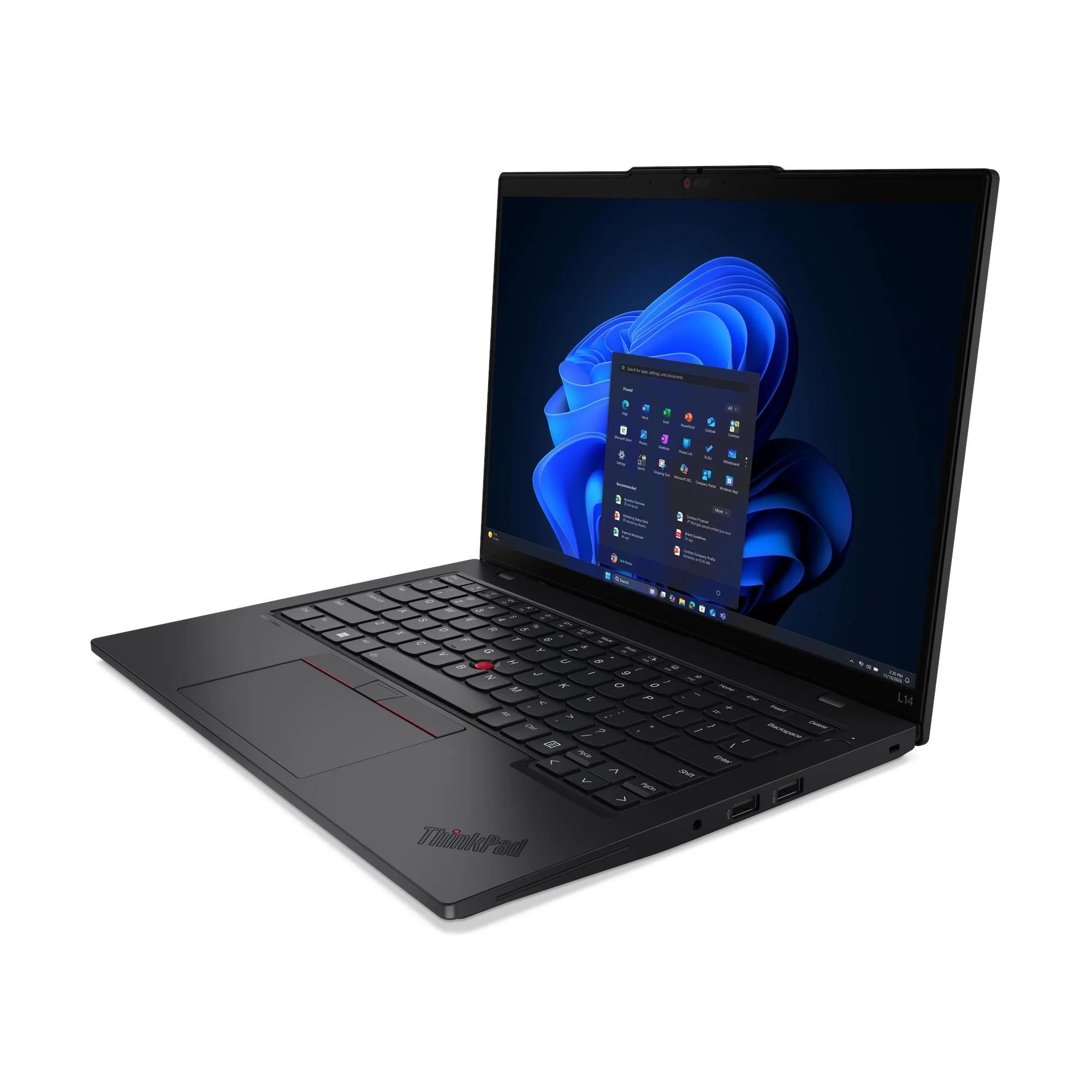 Laptop Lenovo ThinkPad L14 Gen 6 21S7S4VS00, 14.0 inch 1920 x 1080, Intel Core ultra 5 225H (14 C / 14 T, 1.7 GHz - 4.9 GHz, 18 MB cache, 28 W), 16 GB DDR5, 1 TB SSD, Intel Intel Graphics, Fara sistem de operare, Tastatura US International, Negru