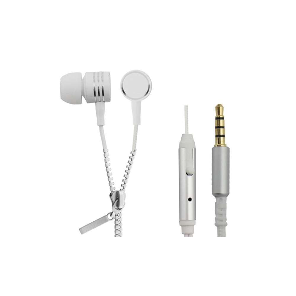 Casti stereo cu microfon Esperanza Zipper, Alb  EH161W  (timbru verde 0.18 lei)
