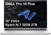 Laptop Dell Pro 16 Plus BTO003_PB16250_EMEA_WIN, 16 inch 1920 x 1200, Intel Core 5 120U (10 C / 12 T, 1.4 GHz - 5.0 GHz, 12 MB cache, 15 W), 16 GB DDR5, 512 GB SSD, Intel Intel Graphics, Windows 11 Pro, Tastatura International, Gri