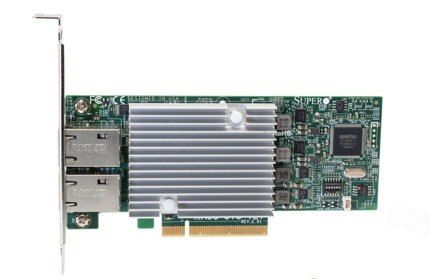 Supermicro AOC-STG-i2T Rev. 2.01 Intel X540-T2 2x 10GbE Dual Port Network 10 Gigabit LAN Ethernet PCIe x8 Controller.