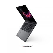 Laptop Lenovo Yoga Pro 7 15IPH11 Yoga Pro 7 15ASH11, 15.3 inch 2560 x 1600 Touchscreen, AMD Ryzen AI 3 388 (8 C / 16 T, 3.6 GHz - 5.0 GHz, 32 MB cache, N/A), 32 GB LPDDR5x, 1 TB SSD, AMD Radeon 8060S, Free DOS, Tastatura English, Thunder Grey