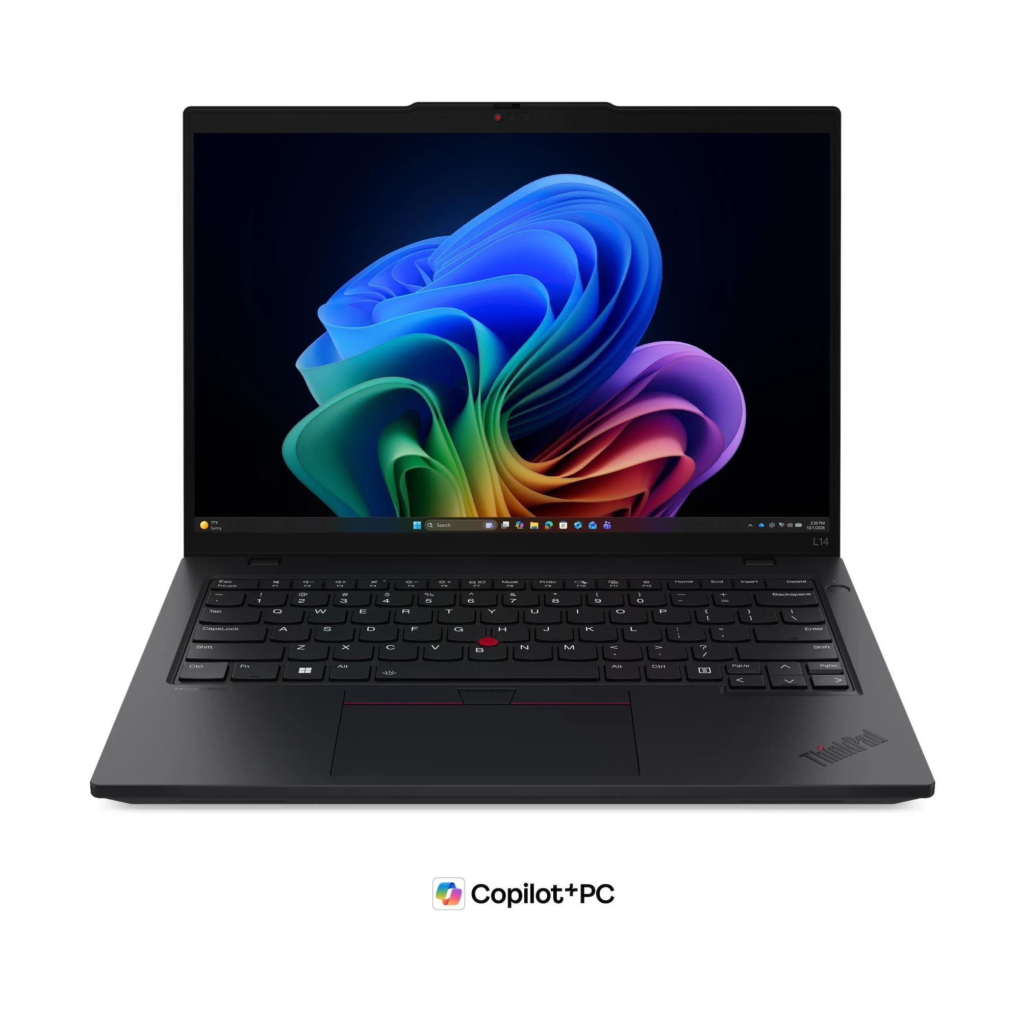 Laptop Lenovo ThinkPad L14 Gen 7 21X2003TGE, 14 inch 1920 x 1200, Intel core ultra 5 325 (8 C / 8 T, 2.1 GHz - 4.5 GHz, 12 MB Intel Smart Cache cache, N/A), 16 GB LPDDR5x, 512 GB SSD, Intel Intel Arc Graphics 130V, Windows 11 Pro, Tastatura Germana, Negru