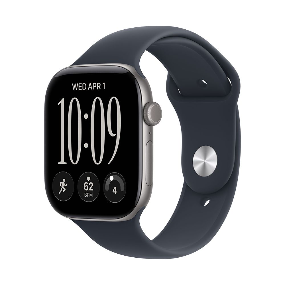Apple Watch Series 12 GPS 46mm Space Grey Aluminium Case with Navy Blue Sport Band - M/L