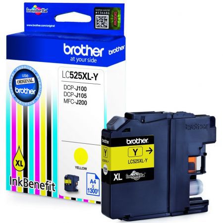 Cartus cerneala Brother LC525XLY ,Galben ,1300 pagini ,Original (LC525XLY)