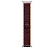 Curea pentru Apple Watch 49mm Burgundy Trail Loop - M/L - Natural Titanium Finish