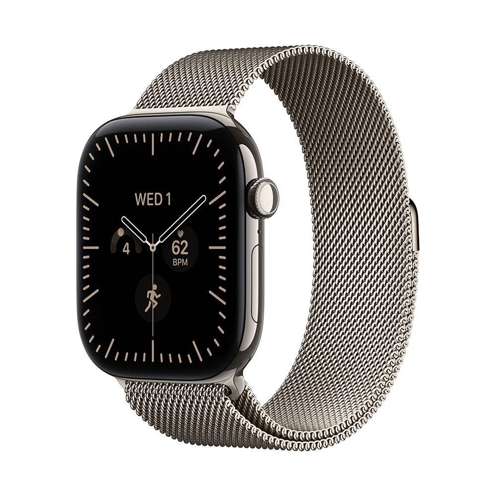 Apple Watch Series 12 GPS + Cellular 46mm Natural Titanium Case with Natural Milanese Loop - M/L