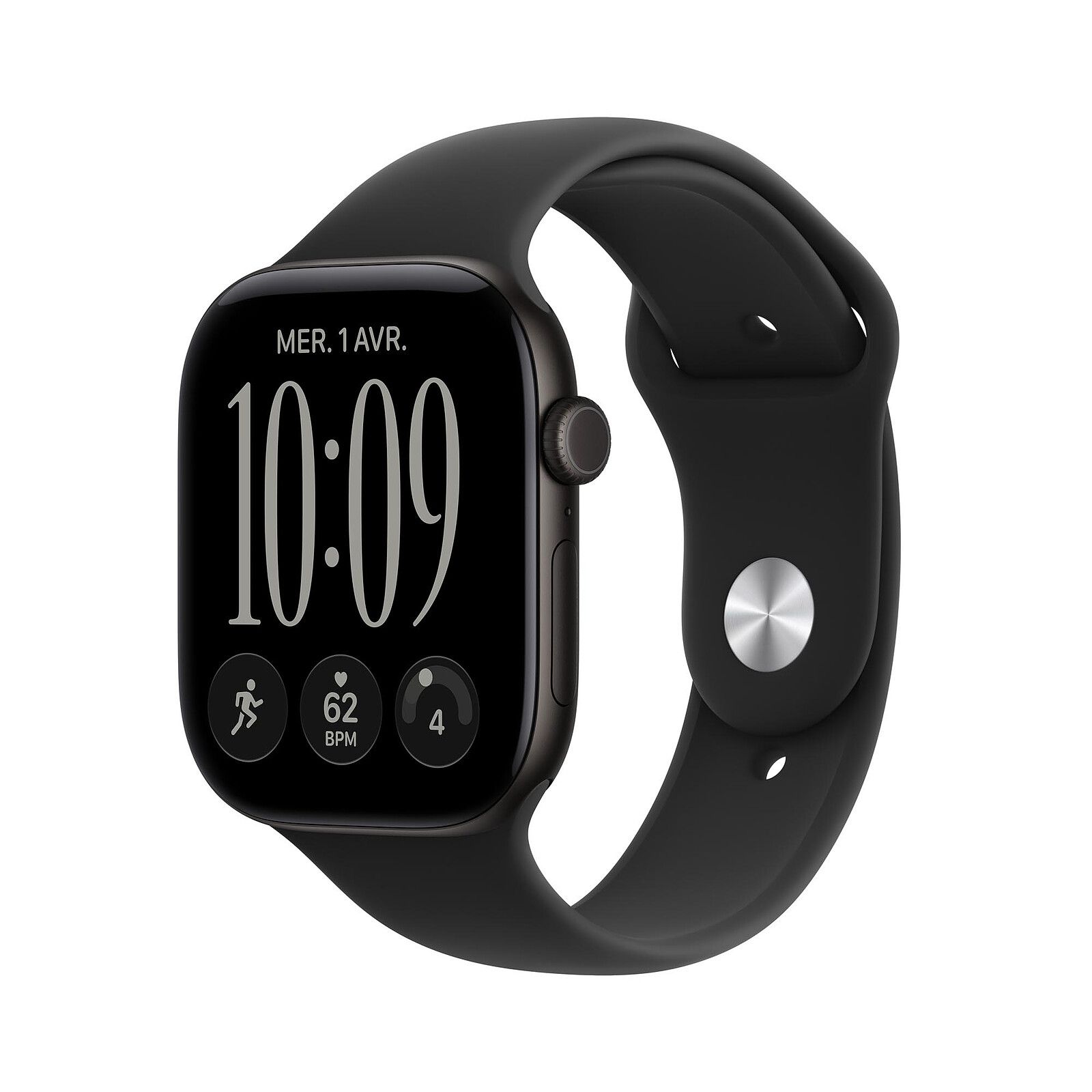 Apple Watch Series 12 (2026) black aluminium 46mm black sport band S/M