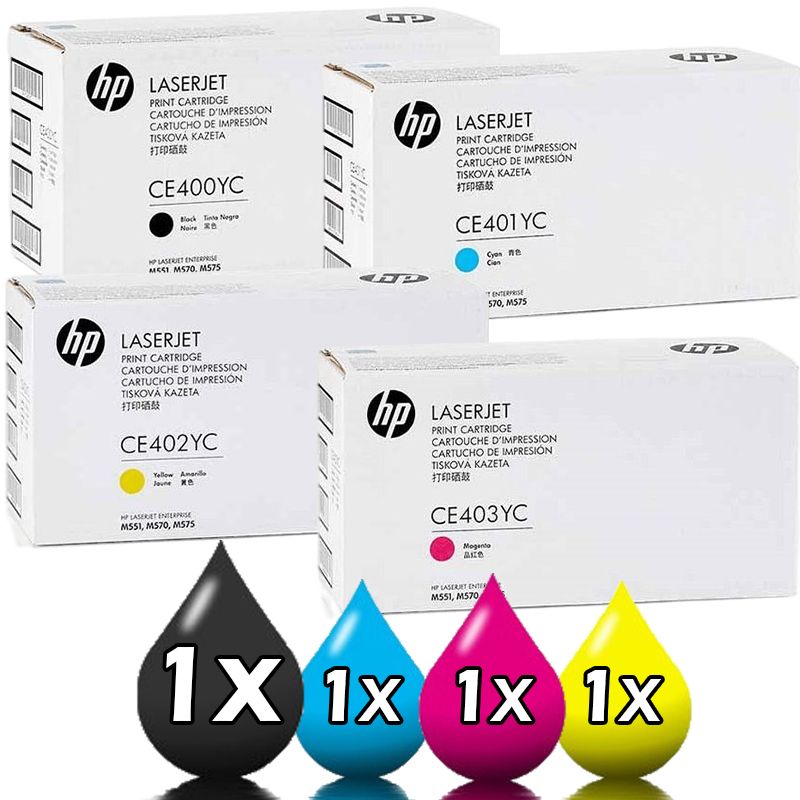 RESIGILAT: HP CONTRACT Cartridge No 507Y HP507Y HP 507Y Black Schwarz (CE400YC)