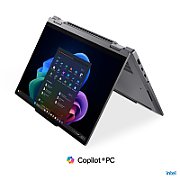Laptop Lenovo ThinkPad X1 2-in-1 Gen 11 21V9001VRI, 14 inch WUXGA Touchscreen, Intel Core Ultra 7 355 (8 C / 8 T, 2.3 GHz - 4.7 GHz, 12 MB Intel® Smart Cache cache, 25 W), 32GB LPDDR5X, 512GB SSD, Intel Intel Arc Graphics, Windows 11 Pro, Tastatura English (EU), Grey