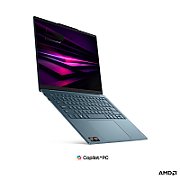 Laptop Lenovo Yoga Slim 7 14agp11 83QS007XRM, 14 inch 1920 x 1200, AMD Ryzen AI 7 445 (6 C / 12 T, 2.0 GHz - 4.6 GHz, L2 Cache: 6 MBL3 Cache: 8 MB cache, 28 W), 16 GB LPDDR5X, 1 TB SSD, AMD Radeon 840M, Free DOS, Tastatura English, Tidal Teal