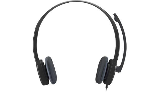 CASTI Logitech,  H151 , cu fir, standard, utilizare multimedia, call center, microfon pe brat, conectare prin Jack 3.5 mm, negru,  981-000589 , (include TV 0.75 lei)